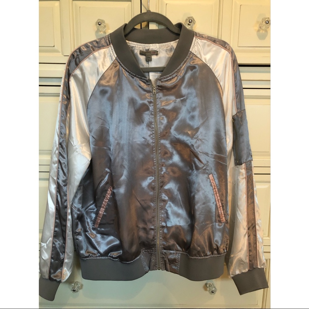 Metallic Bomber Jacket